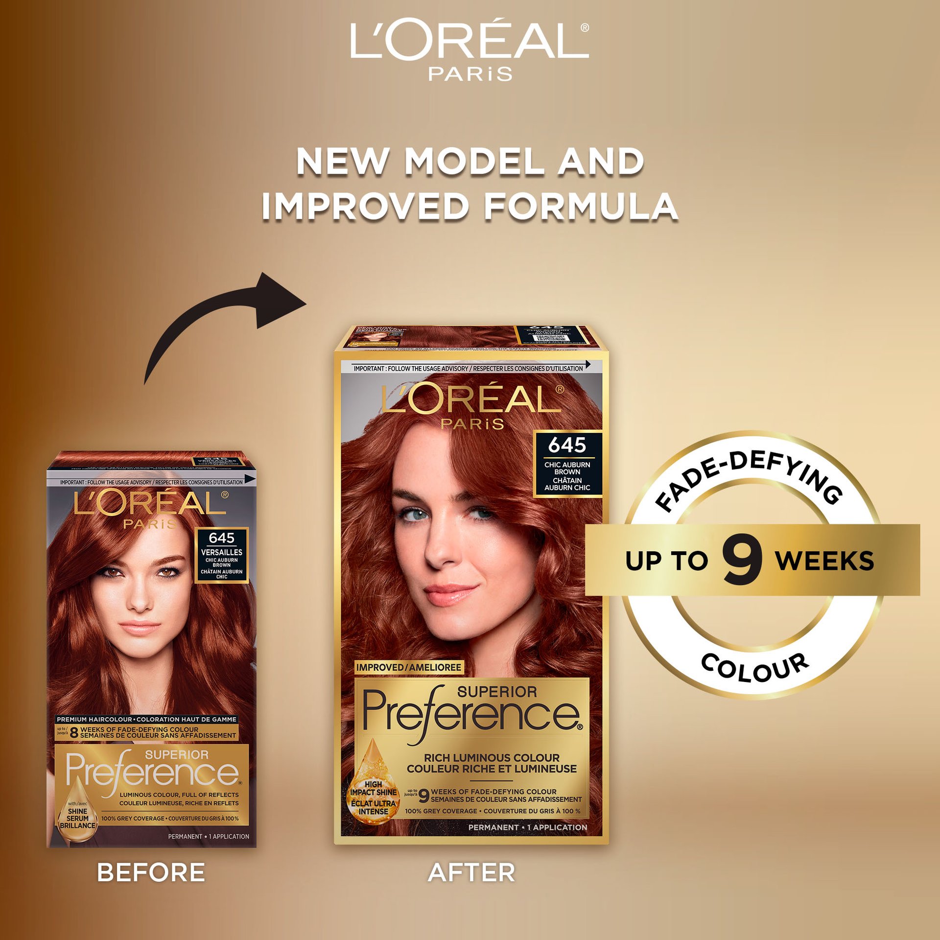 Old and new packaging of Superior Preference showcasing the new and improved formula